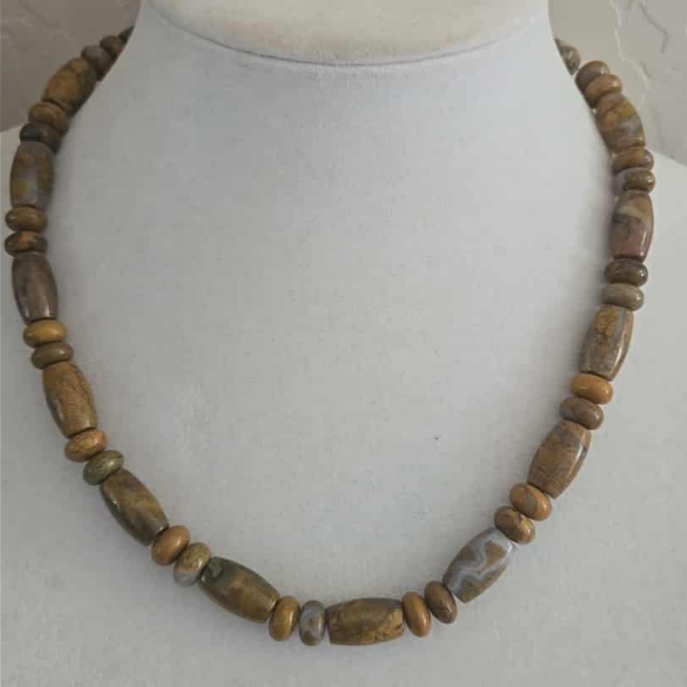 Jay King Sterling Necklace Brecciated Jasper W/ Removable Pendant